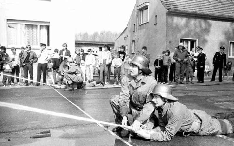 Competition event of the volunteer fire brigade during the 70