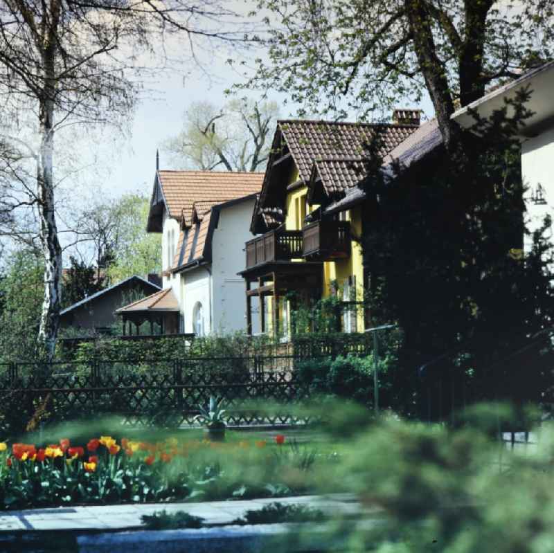 Facade of the villa an der Karl-Marx-Allee in the district Babelsberg in Potsdam in the state Brandenburg on the territory of the former GDR, German Democratic Republic