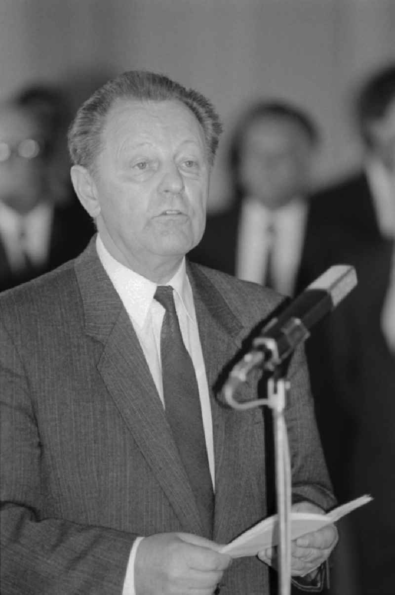 Secretary Milouš Jakeš in Prague in Czechoslovakia / Czech Republic