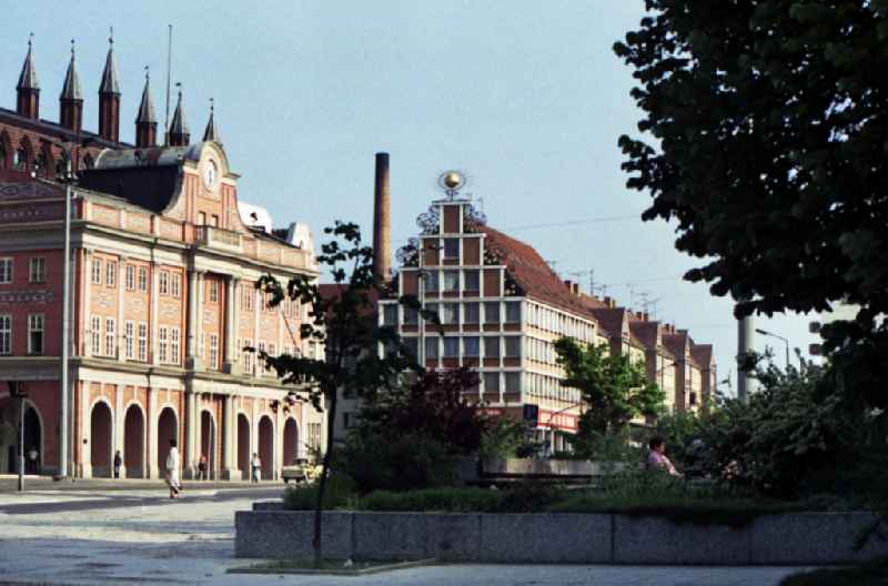 City Hall building am Neuen Markt in Rostock in the state Mecklenburg-Western Pomerania on the territory of the former GDR, German Democratic Republic