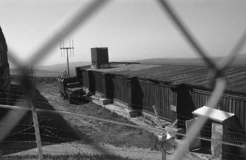 Dissolution and withdrawal work in the object of the military base of the listening post of the Red Army - GSSD (Group of Soviet Armed Forces in Germany) on the plateau of the Brocken summit in Schierke in the state of Saxony-Anhalt in the area of the former GDR, German Democratic Republic