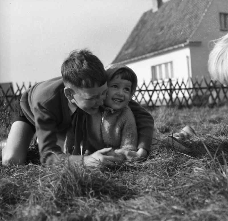 Children of the village in Trinwillershagen in Mecklenburg-Western Pomerania