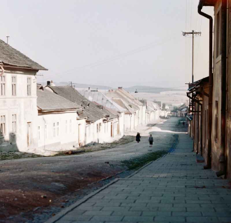 A street in a village in the former CSSR