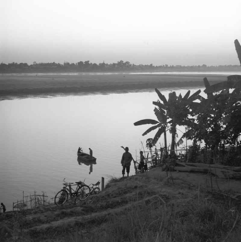 Blick auf den Mekong in der Demokratischen Volksrepublik Laos.