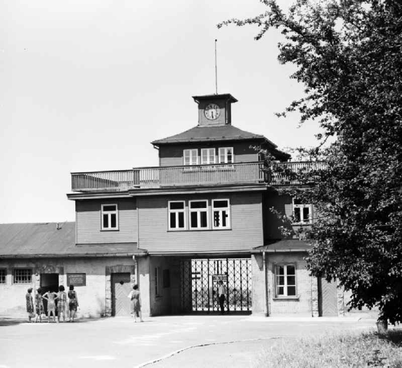 Goal to stock in KZ (concentration camp) Buchenwald in Weimar in Thuringia on the territory of the former GDR, German Democratic Republic