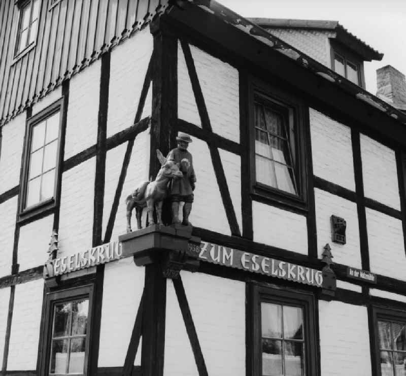 Restaurant Eselskrug in Wernigerode in the state Saxony-Anhalt on the territory of the former GDR, German Democratic Republic