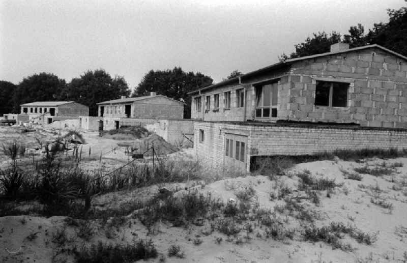 Building site to the new building of single-family dwellings in village Zilten in the federal state Brandenburg in the area of the former GDR, German democratic republic
