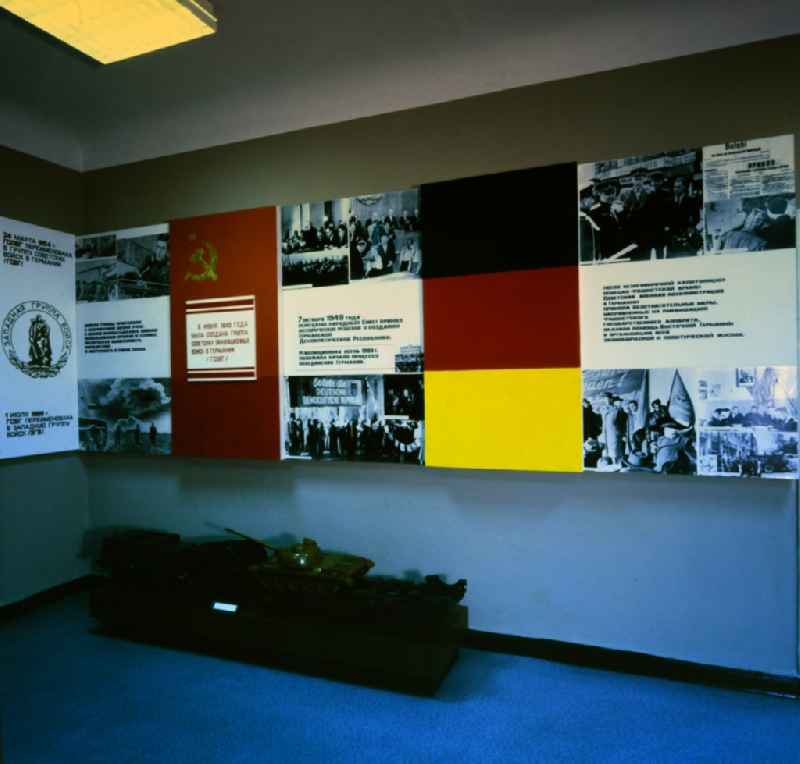 Traditional room exhibition the GSSD Group of the Soviet Armed Forces in Wuensdorf in the state Brandenburg on the territory of the former GDR, German Democratic Republic
